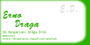 erno draga business card